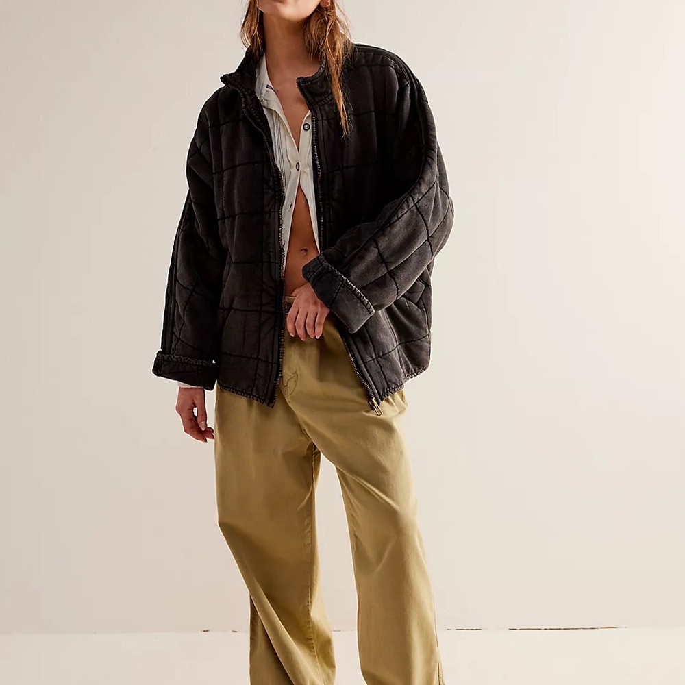 Free People Charcoal Puffer Jacket - Picture 14 of 15